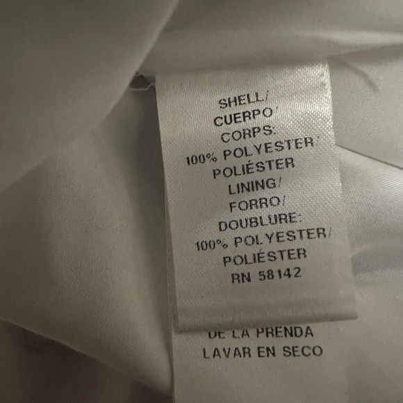 DONNA Morgan Long Sleeve Blue, Brown & Cream Circle Print Mini Dress Size 8 NWT - Picture 11 of 14